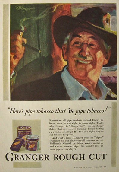 1931 Granger Rough Cut Pipe Tobacco Ad ~ Rico Tomaso