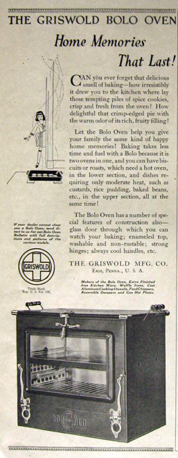 1921 Griswold Bolo Oven Ad