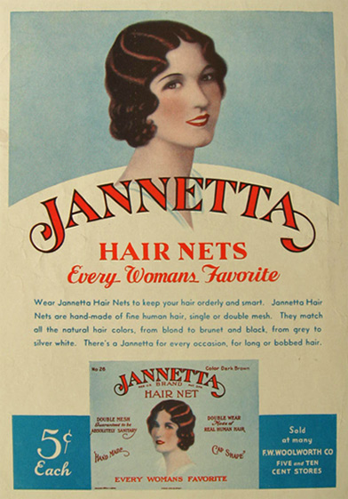 1932 Jannetta Hair Nets Ad