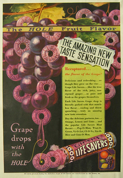 1931 Grape Lifesavers Candy Ad