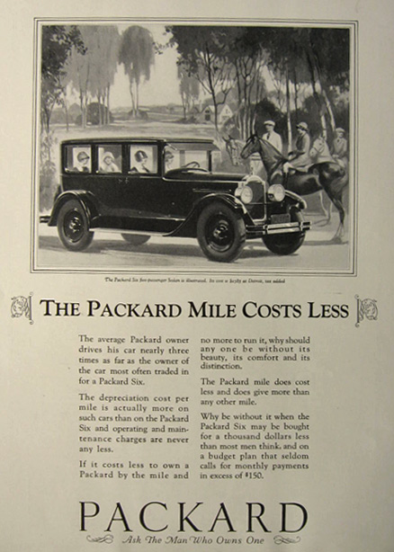 1926 Packard Six 5-Passenger Sedan Ad