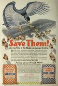 1924 Purina Chick Startena & Baby Chick Chow ~ Hawk Attack