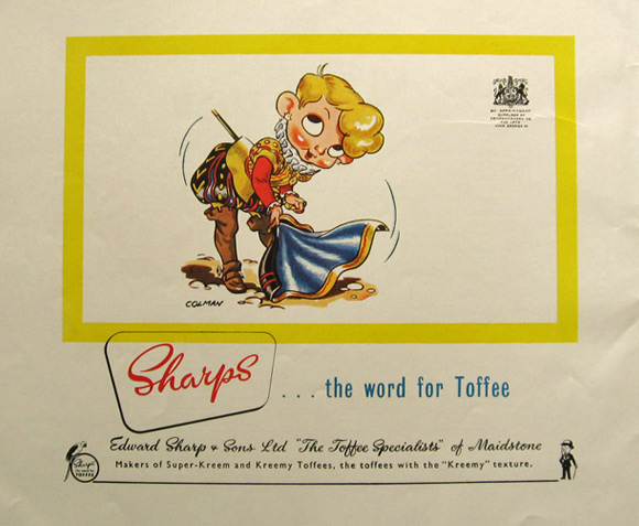 1953 Sharps Toffee UK Vintage Ad