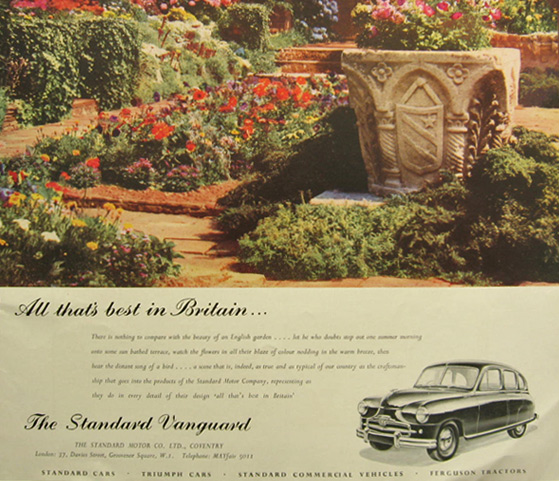 1953 Standard Vanguard British Car Ad