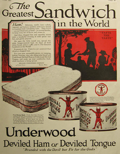 1921 Underwood Deviled Ham & Deviled Tongue Ad
