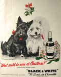 1950 Black & White Scotch Ad ~ Morgan Dennis