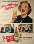 1950 Blatz Beer Ad ~ Uta Hagen