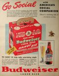 1950 Budweiser Beer Ad ~ Vintage Packaging ~ Handy Six