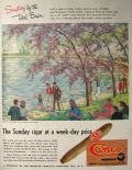 1948 Webster Cinco Cigar Ad ~ Julien Binford ~ Tidal Basin