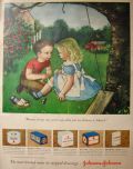 1949 Johnson & Johnson Surgical Dressings Ad ~ Gladys Rockmore Davis