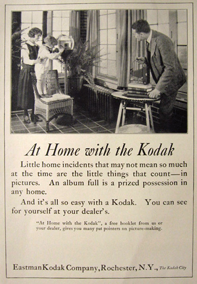 1926 At Home with the Kodak Camera Ad