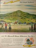 1946 Maxwell House Coffee Ad ~ Peter Hurd ~ Southwest