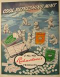 1948 Richardson's Candy Mints Ad ~ Polar Bears