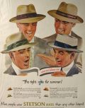 1950 Stetson Hats Vintage Ad ~ 4 Styles