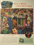 1947 Wurlitzer Juke Box Ad ~ Halloween Costume Party