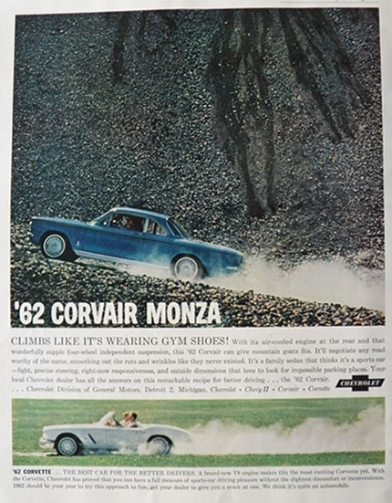1962 Chevy Monza & Corvette Ad