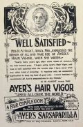 1895 Ayer's Hair Vigor Ad ~ Avoca, NE