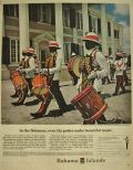 1966 Bahamas Travel Ad ~ Police Band Photo