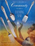 1949 Community Silverplate Ad ~ Evening Star Pattern