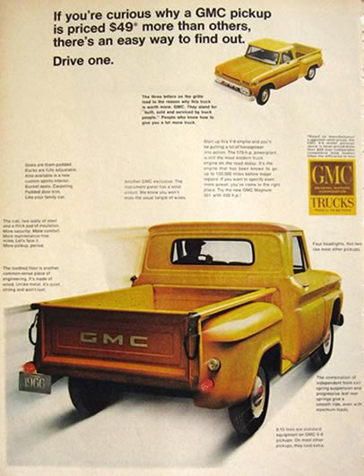 1966 GMC Vintage Pickup Truck Ad