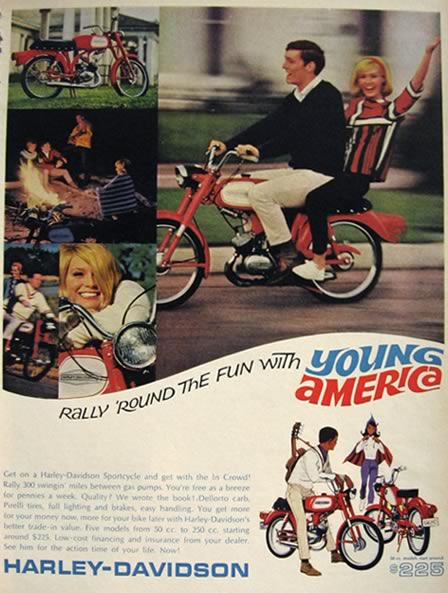 1966 Harley Davidson Motorcycle Sportcycle Ad