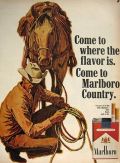 1966 Marlboro Cigarettes Ad ~ Great Man & Horse Art