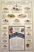 1916 Minute Tapioca & Gelatine Ad ~ "Minute Dainties" Recipes