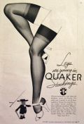 1937 Quaker Stockings Ad ~ George Petty Art