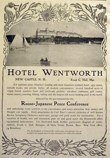 1907 Hotel Wentworth Ad ~ New Castle, NH