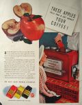 1940 A&P Eight O'Clock Coffee Ad ~ Vintage Coffee Grinder