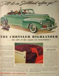 1940 Chrysler "Scottie" Highlander Ad ~ Plaid Seats