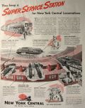 1945 New York Central Railroad Ad ~ Service Station