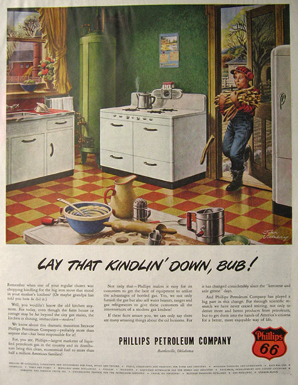 1947 Phillips 66 Petroleum Ad ~ John Vickery Art