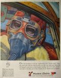 1943 Western Electric Ad ~ Air Force Bomber Pilot