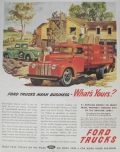 1946 Ford Truck Ad ~ Ford Trucks Mean Business