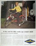 1947 Goodyear Tires Ad ~ Boy On Vintage Bike