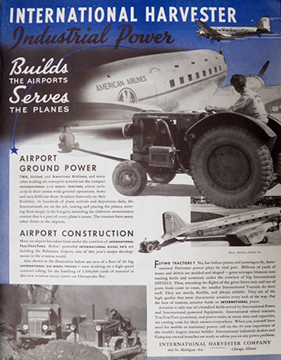 1937 International Harvester Airport Tractor Ad