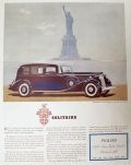 1936 Packard Twelve Town Car Ad ~ Statue of Liberty