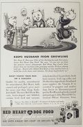 1937 Red Heart Dog Food Ad ~ Growling Husbands