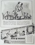 1936 Red Heart Dog Food Ad ~ Nell Stolp Smock