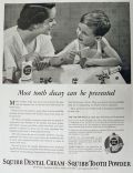 1936 Squibb Dental Cream & Tooth Powder Ad