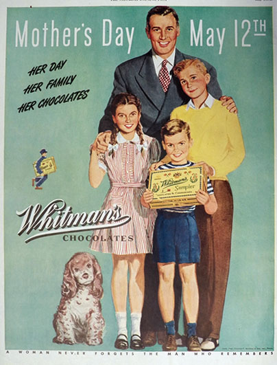 1946 Whitman's Chocolate Candy Ad ~ Mother's Day