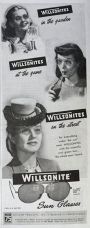 1946 Vintage Willsonite Sunglasses Ad