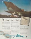 1942 Allison Aircraft Engines Ad ~ Curtiss P-40 Tomahawk