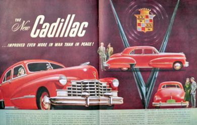 1946 Cadillac Ad ~ Two Pages