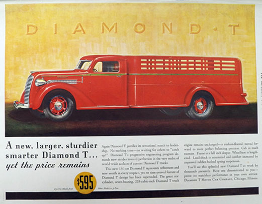 1935 Diamond T Truck Ad ~ 1&frac12; Ton