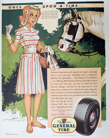 1942 General Tires Ad ~ Horse Sense