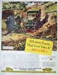 1945 WWII GMC Army Truck Ad ~ Signal Corps Photo