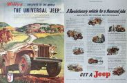 1945 Willys Universal Jeep Ad ~ Two Pages