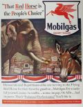 1940 Mobilgas Ad ~ Election ~ Elephant & Donkey